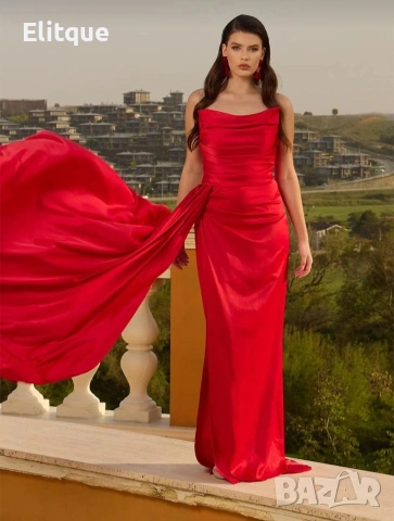 ⭐️Дълги сатенени рокли с цепка