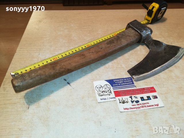 стара брадва с къса дръжка-антика 2810211722, снимка 4 - Антикварни и старинни предмети - 34613989