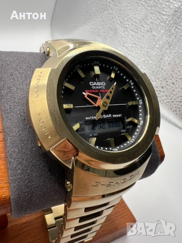 Casio G-Shock Solar RC AWM-500 Full Metal / Златно покритие, снимка 2 - Мъжки - 53598548