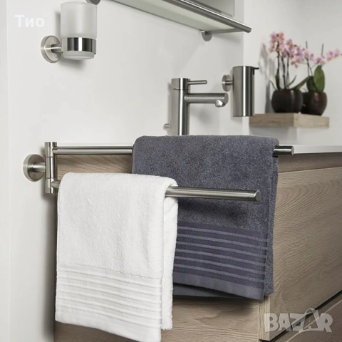 Закачалка за хавлия ножица Tiger Boston. С две подвижни рамена., снимка 3 - Закачалки - 53715598