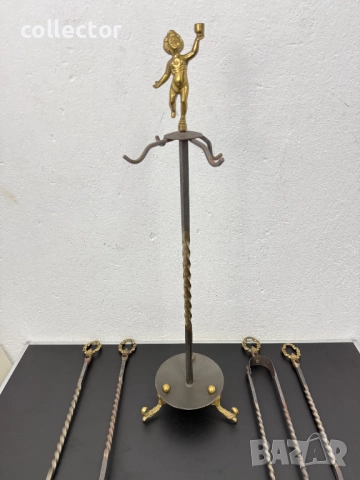 Комплект инструменти / прибури за камина. №7793, снимка 8 - Антикварни и старинни предмети - 52927658