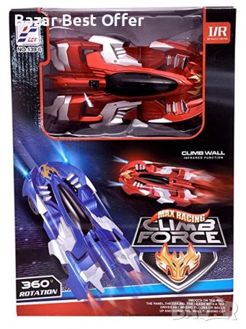 Wall Climber кола – вървяща по стени и тавани/Батерии Подарък!!!, снимка 3 - Коли, камиони, мотори, писти - 38791178