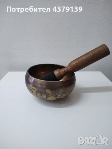 Тибетска пееща купа 11 см диаметър , снимка 3 - Ударни инструменти - 53685418