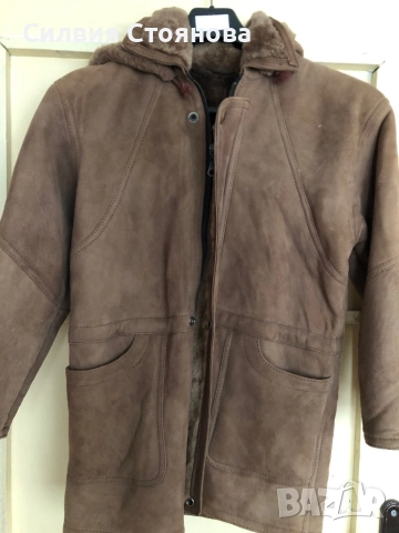 Яке с пух от велур, снимка 3 - Якета - 52869991