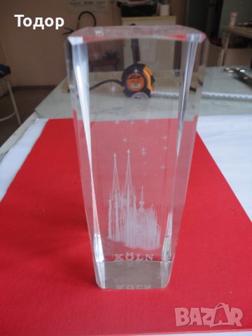 Страхотна кристална фигура катедрала Koln, снимка 6 - Статуетки - 41628071