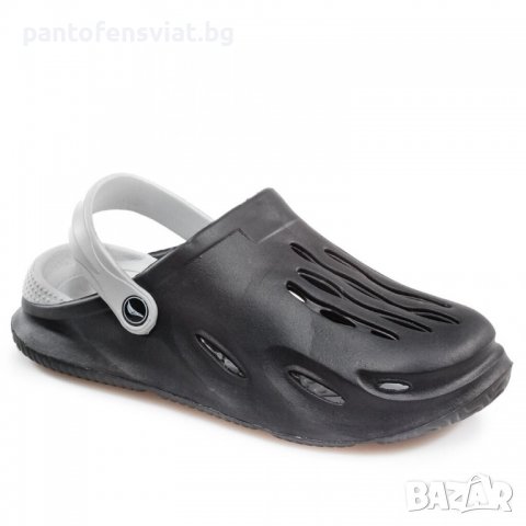 Мъжки чехли тип крокс GRAND ATTACK черен/сив 40/45