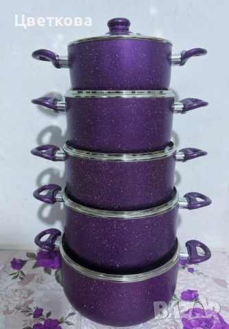 Комплект от 5 броя тенджери за домашна и професионална употреба 16/18/20/22/24см, снимка 6 - Прибори за хранене, готвене и сервиране - 50980266