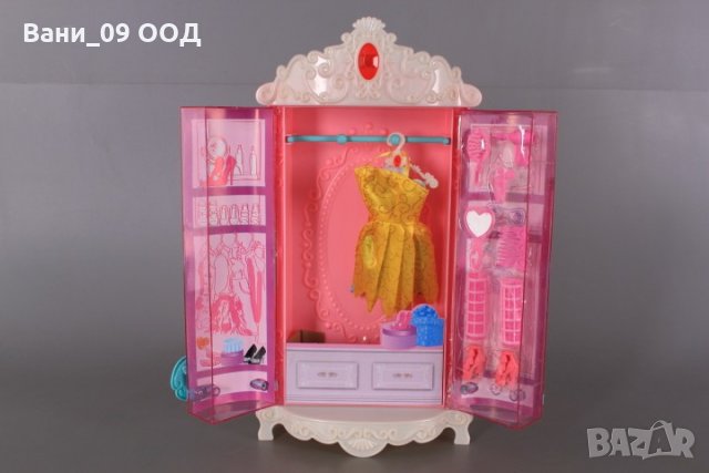 Кукла Барби с гардероб, тоалетка и аксесоари, снимка 3 - Кукли - 34646017