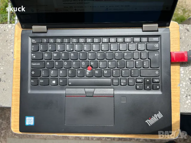 2в1 лаптоп и таблет: Lenovo ThinkPad X390 Yoga (i5-8265U, 8GB DDR4, 128GB SSD), снимка 3 - Лаптопи за работа - 49959701