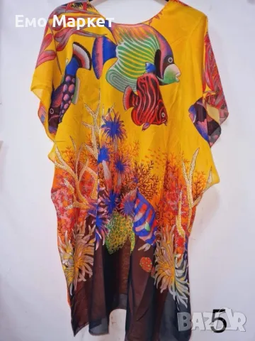 Дамска плажна туника с изкусителни принтове, снимка 6 - Туники - 49411411