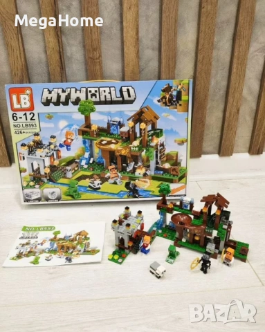 Детски Конструктор Minecraft Майнкрафт със светещи елементи 