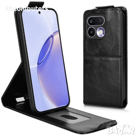 Вертикален Кожен Калъф за Realme 16 Pro+ 5G - Флип, Магнитен, Стойка, Слот за Карта, Вкл. Протектор , снимка 5 - Калъфи, кейсове - 53619622