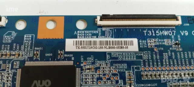 TCON Board 31T14-C0A T315HW07 V9. Свален от Телевизор Toshiba 32UL875, снимка 6 - Части и Платки - 48238055