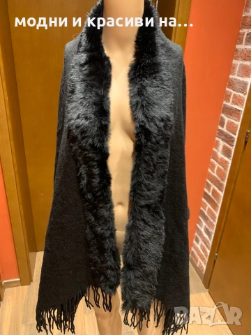 Голям кашмирен шал  с естествен косъм, снимка 4 - Шалове - 53168503