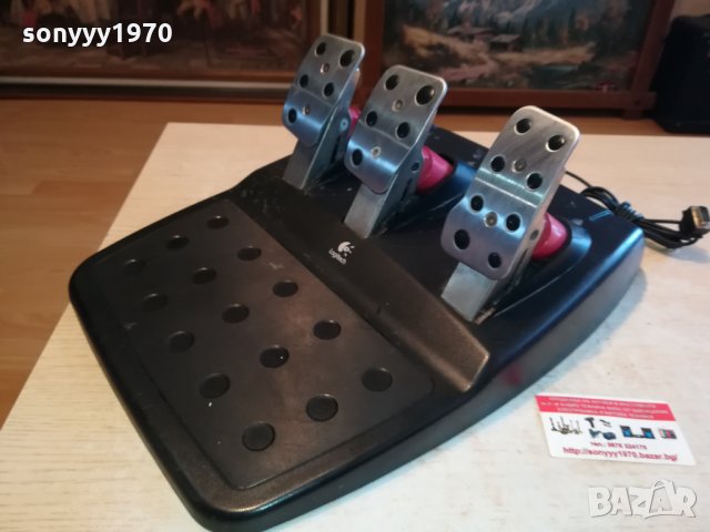 LOGITECH-ПЕДАЛИ И ВОЛАН 1102220933, снимка 2 - Аксесоари - 35749152