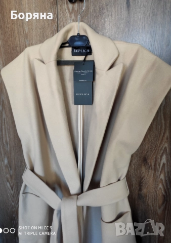Replica Moda ново с етикет палто - елек Brunello Cappuccino, снимка 6 - Елеци - 52235186