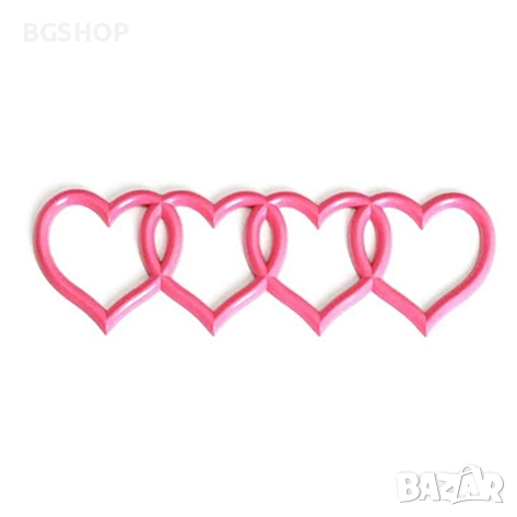 Емблема за Audi / Ауди четири сърца - Pink, снимка 2 - Аксесоари и консумативи - 36514375