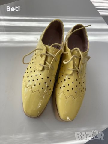 Екстравагантни жълти Обувки на платформа, снимка 3 - Дамски елегантни обувки - 41167127