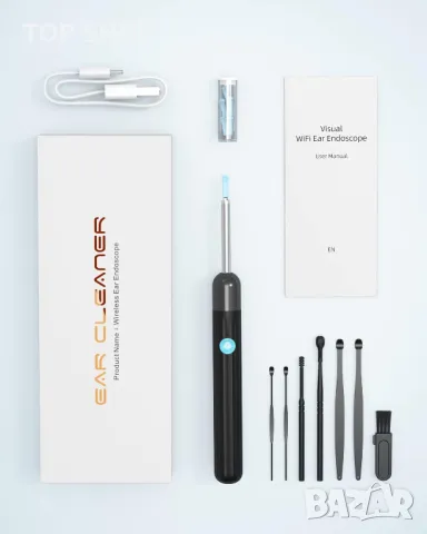 Комплект за премахване на ушна кал, Hpavxlr 1080P безжичен с камера, 3,5 мм ендоскоп за уши, WiFi, снимка 2 - Тримери - 49444105
