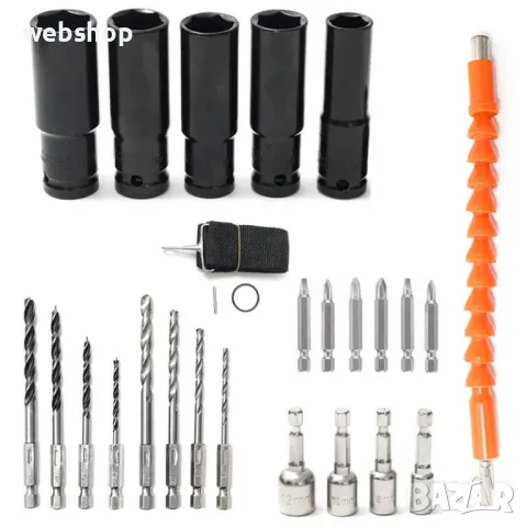 Комплект ударен гайковерт KRAFTROYAL, 850 Nm, 36V, 8 Ah, 2800 rpm, 2 батерии, 1 зарядно, Куфар, снимка 5 - Куфари с инструменти - 49589127