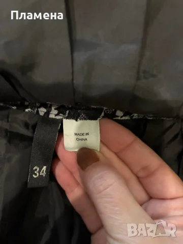 Черна блуза Бершка хс с 34 с пайети , снимка 3 - Тениски - 56304979