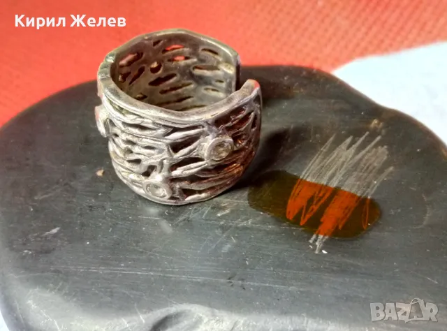 ШИКОЗЕН АЖУРЕН РЕГУЛИРУЕМ СКЪПОЦЕНЕН СРЕБЪРЕН ПРЪСТЕН СРЕБРО 925 с ФАСЕТИРАНИ БЛЕСТЯЩИ ЦИРКОНИ 49936, снимка 6 - Пръстени - 49294785