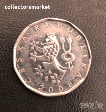 2 крони 2008, Чехия, снимка 2 - Нумизматика и бонистика - 52955606