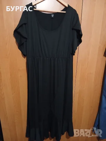 3xl Черна дълга трикотажна рокля напълно запазена