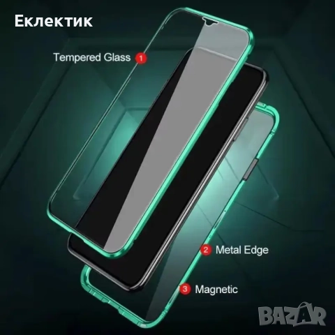 Метален магнитен двустранен стъклен калъф за телефон Xiaomi Redmi Note 10 Pro, снимка 7 - Калъфи, кейсове - 51767282