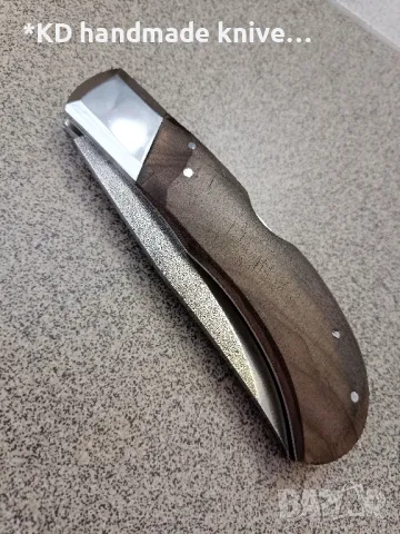 Сгъваем нож ръчно изработен от N690co стомана, снимка 3 - Ножове - 47762723