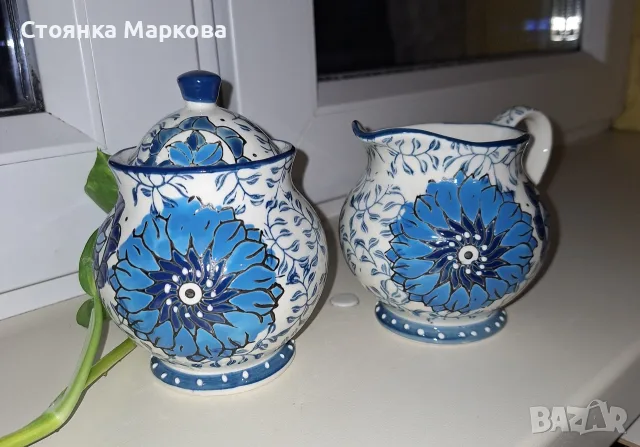 Керамичен комплект-захарничка и каничка