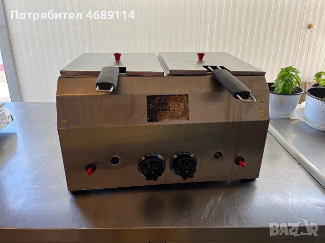 Газов двоен фритюрник използван