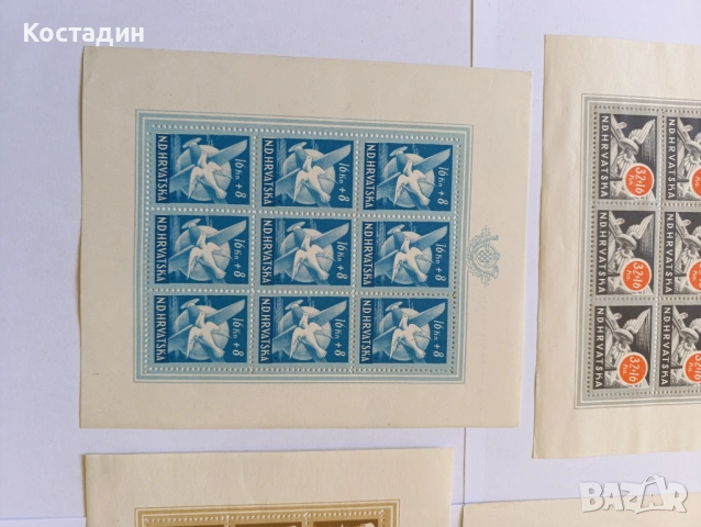 Пощенски марки Хърватия 1944, снимка 4 - Филателия - 50603585