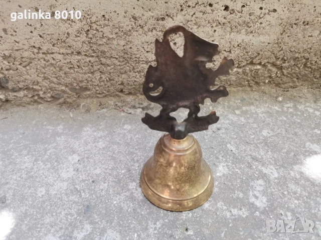 Стара бронзова канбанка, снимка 2 - Антикварни и старинни предмети - 51402171