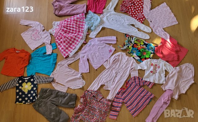 Лот (23 броя) дрехи за момиче 9-12м (next, marks & spencer, george, mothercare) 