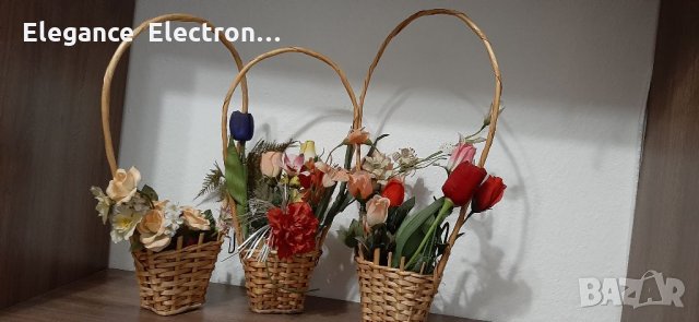 3бр.Кошнички за декорация или украса , снимка 5 - Изкуствени цветя - 35975193