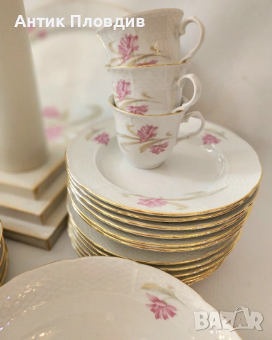 Старинен сервиз за хранене и чай, Thun, Carlsbad, Чехословакия, снимка 10 - Сервизи - 47149333