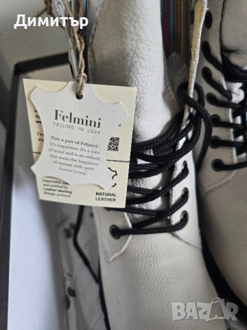 Дамски боти от естествена кожа Felmini, снимка 4 - Дамски боти - 51741428