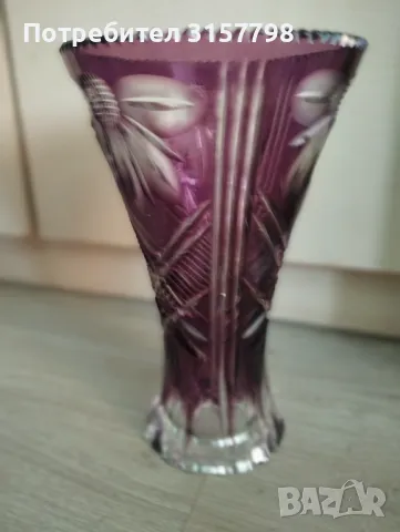 Кристална ваза Бохемия, снимка 2 - Вази - 47391713