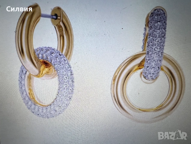 Обеци Сваровски , нови, оригинал, снимка 7 - Обеци - 53738857