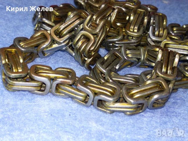 ВНУШИТЕЛЕН СТОМАНЕН ЛАНЕЦ НЕРЪЖДАЕМА БЛАГОРОДНА СТОМАНА ВИНТИДЖ ПЛЕТКА 44113, снимка 13 - Колиета, медальони, синджири - 44756258