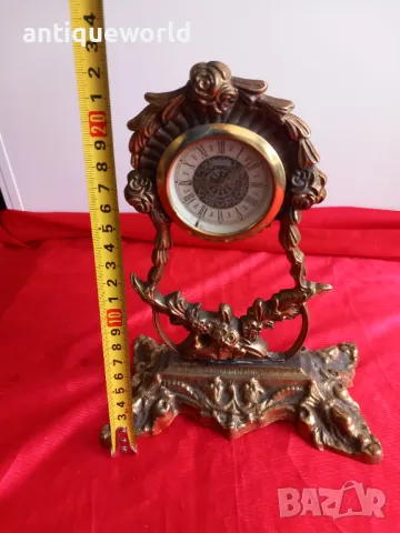 Стар Настолен Бронзов Бароков Часовник, снимка 7 - Антикварни и старинни предмети - 48422623