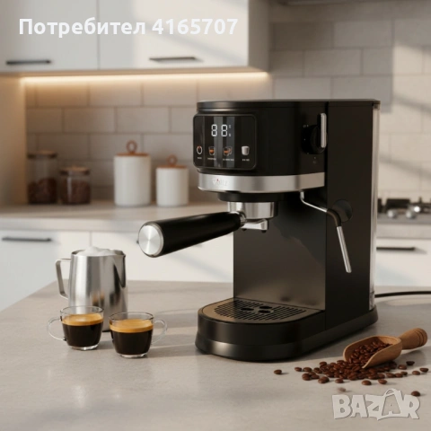 Еспресо машина Oliver Voltz OV51171O, 1575 W, 20 бара, Крема диск, LED дисплей, снимка 2 - Кафемашини - 53529488