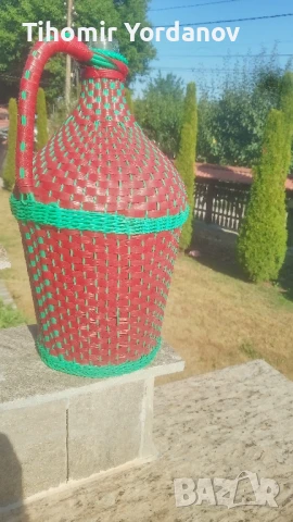 Плетена дамаджана., снимка 2 - Антикварни и старинни предмети - 51320074