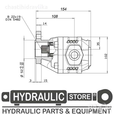 Зъбна помпа OMFB UNI NPLH 20 10500410207, снимка 3 - Части - 52115548