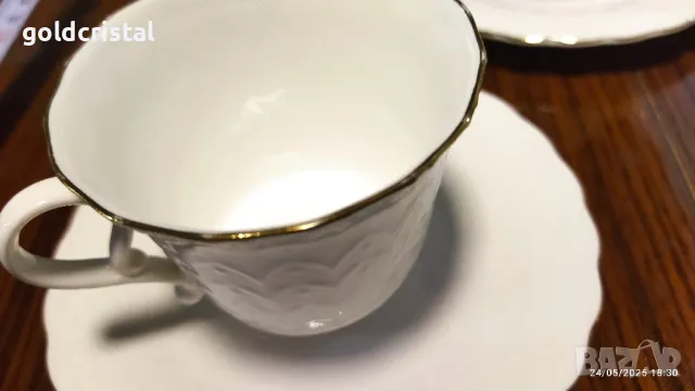 Стар български костен порцелан Бононя Ралица чаши за кафе , снимка 5 - Антикварни и старинни предмети - 50425883