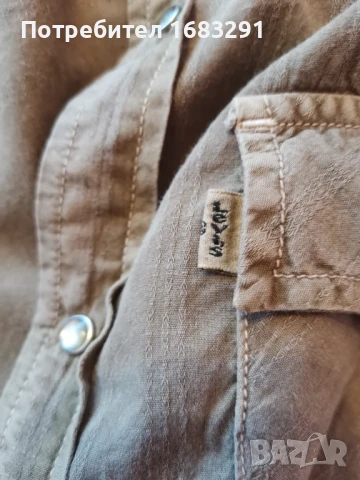 Нова риза LEVIS в кафяв цвят, снимка 5 - Ризи - 51319541