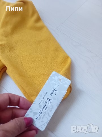 Рокля нова с етикет, цвят горчица  с,м размер , снимка 3 - Рокли - 42291989