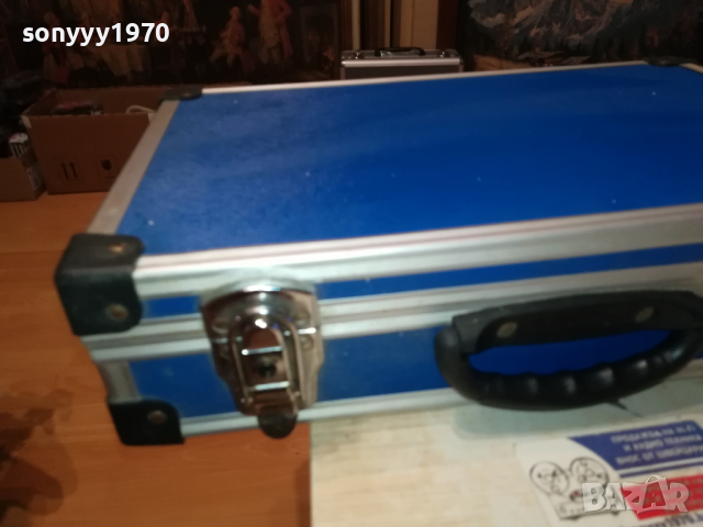 АЛУМИНИЕВ КУФАР-СИН МАРКОВ ЗА АУДИО ИЛИ ДРУГО 2303242042, снимка 11 - Антикварни и старинни предмети - 44913824