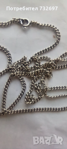 Сребърен синджир, снимка 3 - Бижутерийни комплекти - 53628529